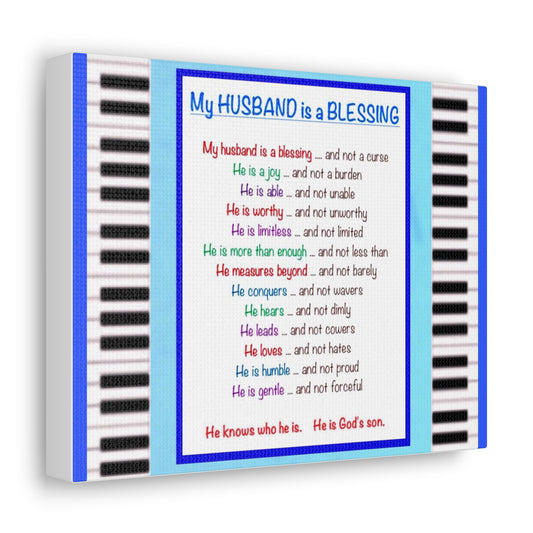 Husband Gift, Christian Blessing, Wall Art Decor, Religious Home Decor, Religious Gift, Canvas Gallery Wraps