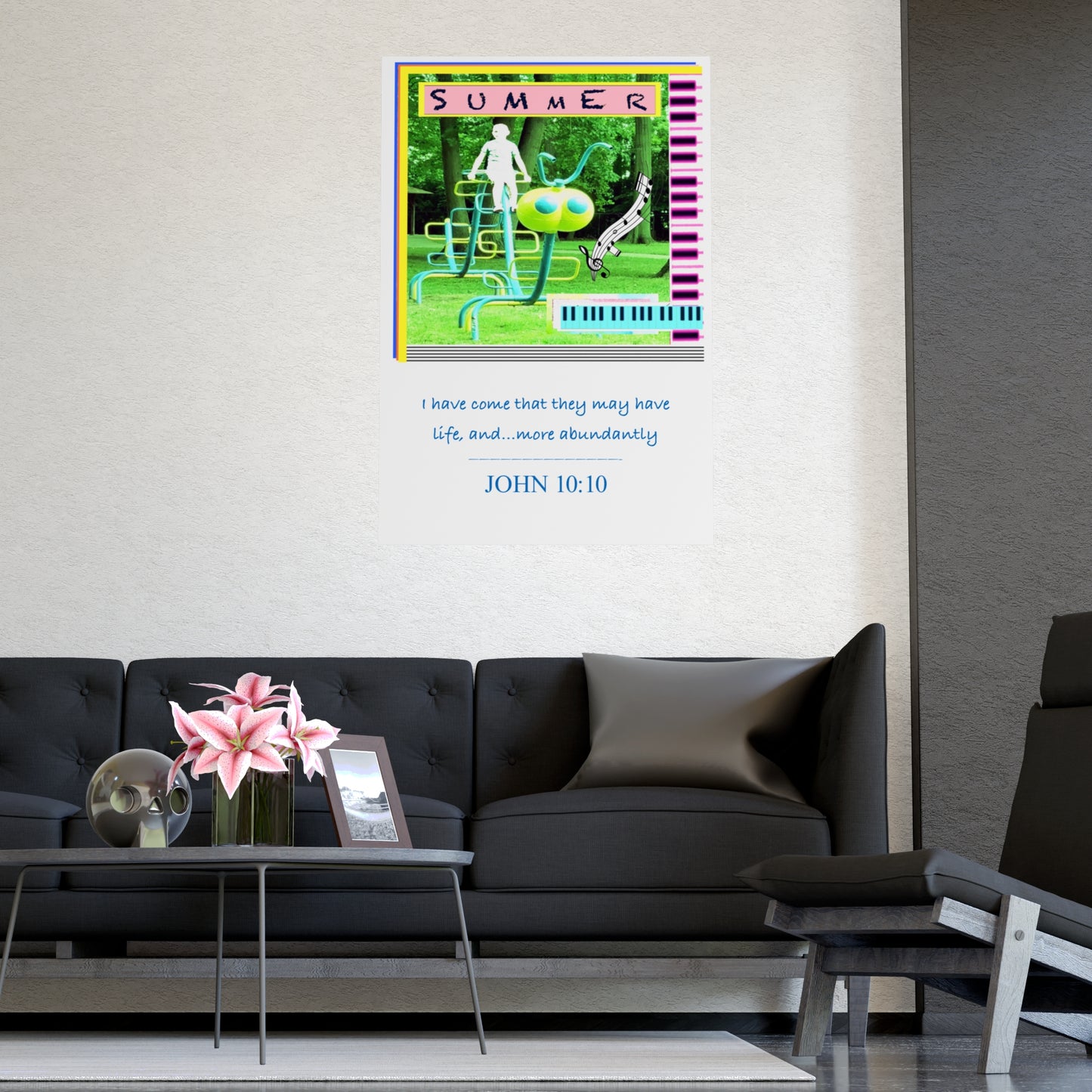 Summer Scripture Inspirational Christian Poster