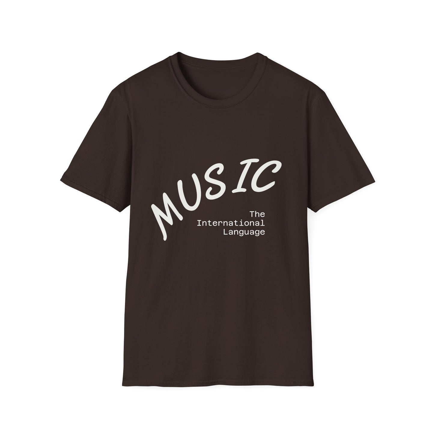 Music T-Shirt — "Music: The International Language" Minimal Note Tee