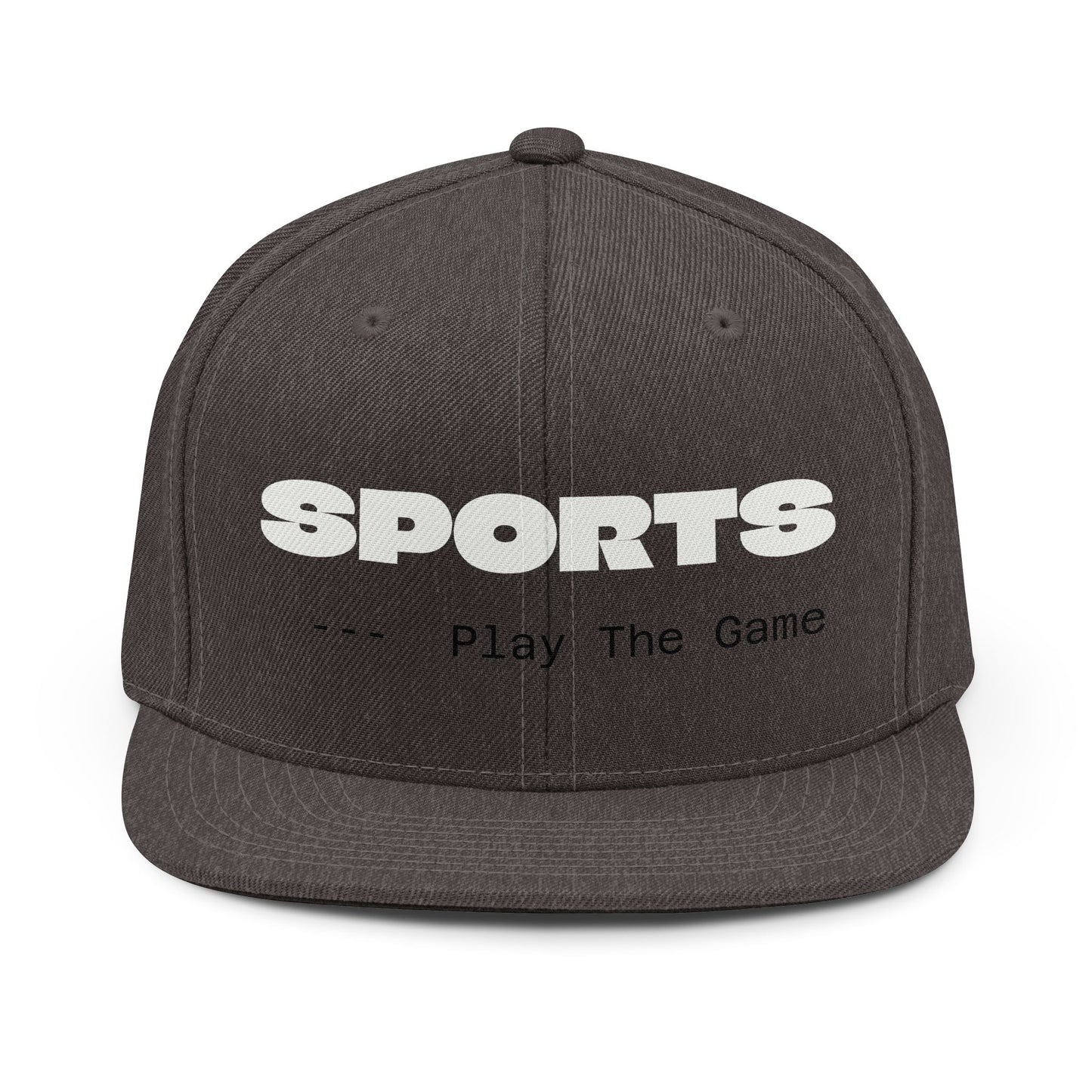 Sports Snapback Hat — "Play The Game" Retro Athletic Cap