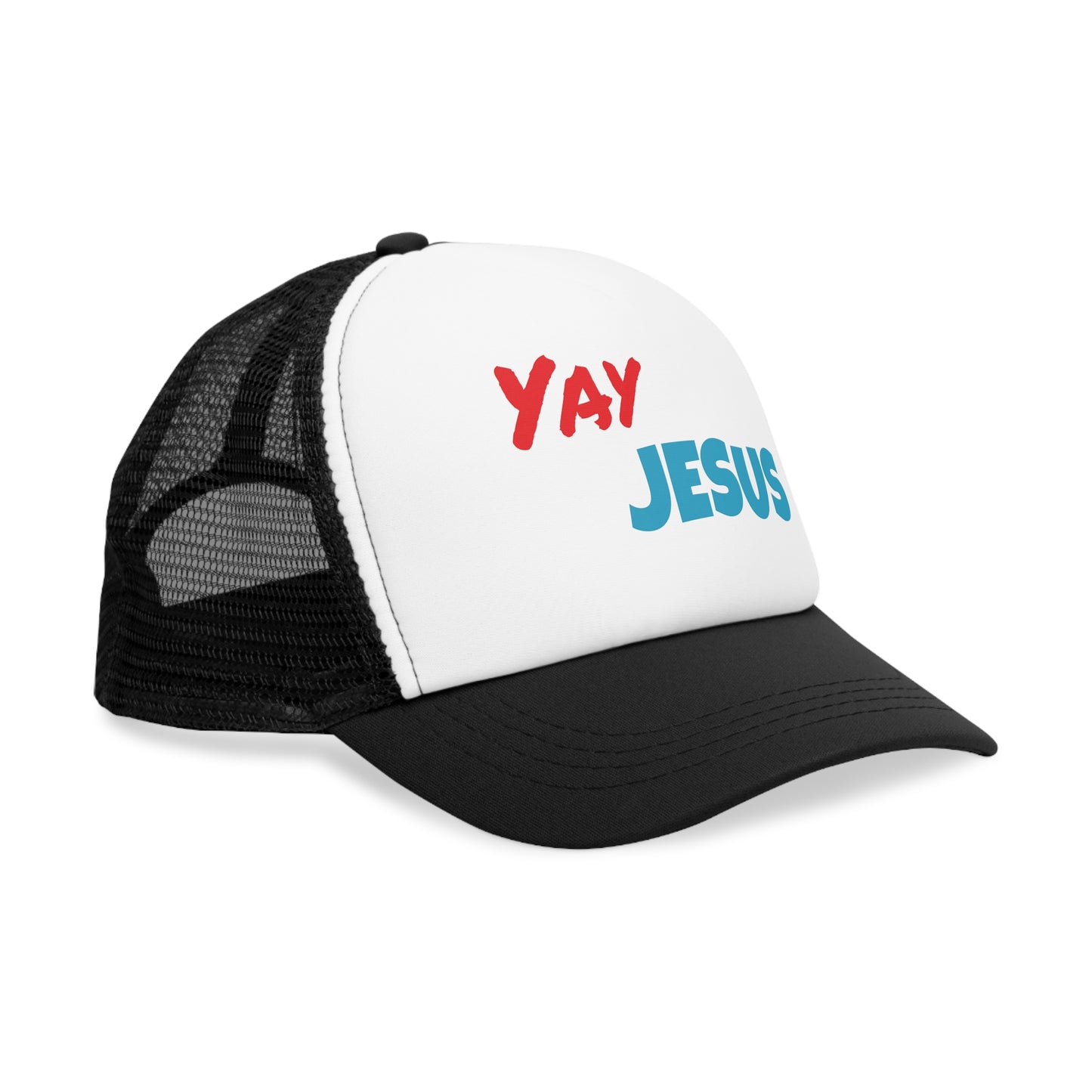 Yay Jesus Mesh Cap, Christian Baseball Hat, Religious Embroidered Cap, Yay Jesus Trucker Hat, Faith Snapback, Gospel Dad Cap