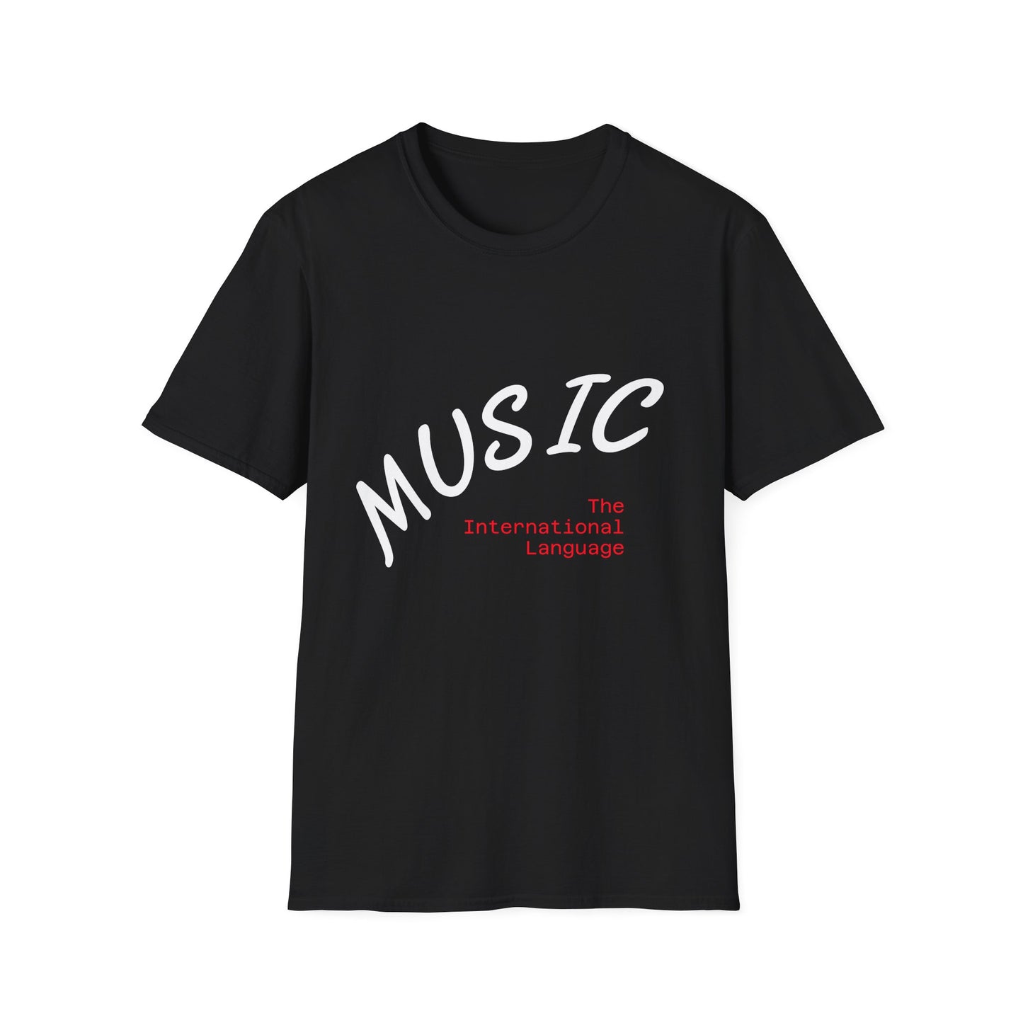 Music T-Shirt — "Music: The International Language" Minimal Note Tee