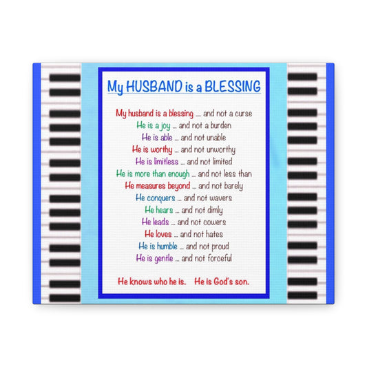 Husband Gift, Christian Blessing, Wall Art Decor, Religious Home Decor, Religious Gift, Canvas Gallery Wraps