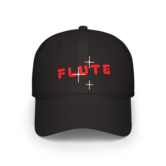 Flute Cross Embroidered Cap