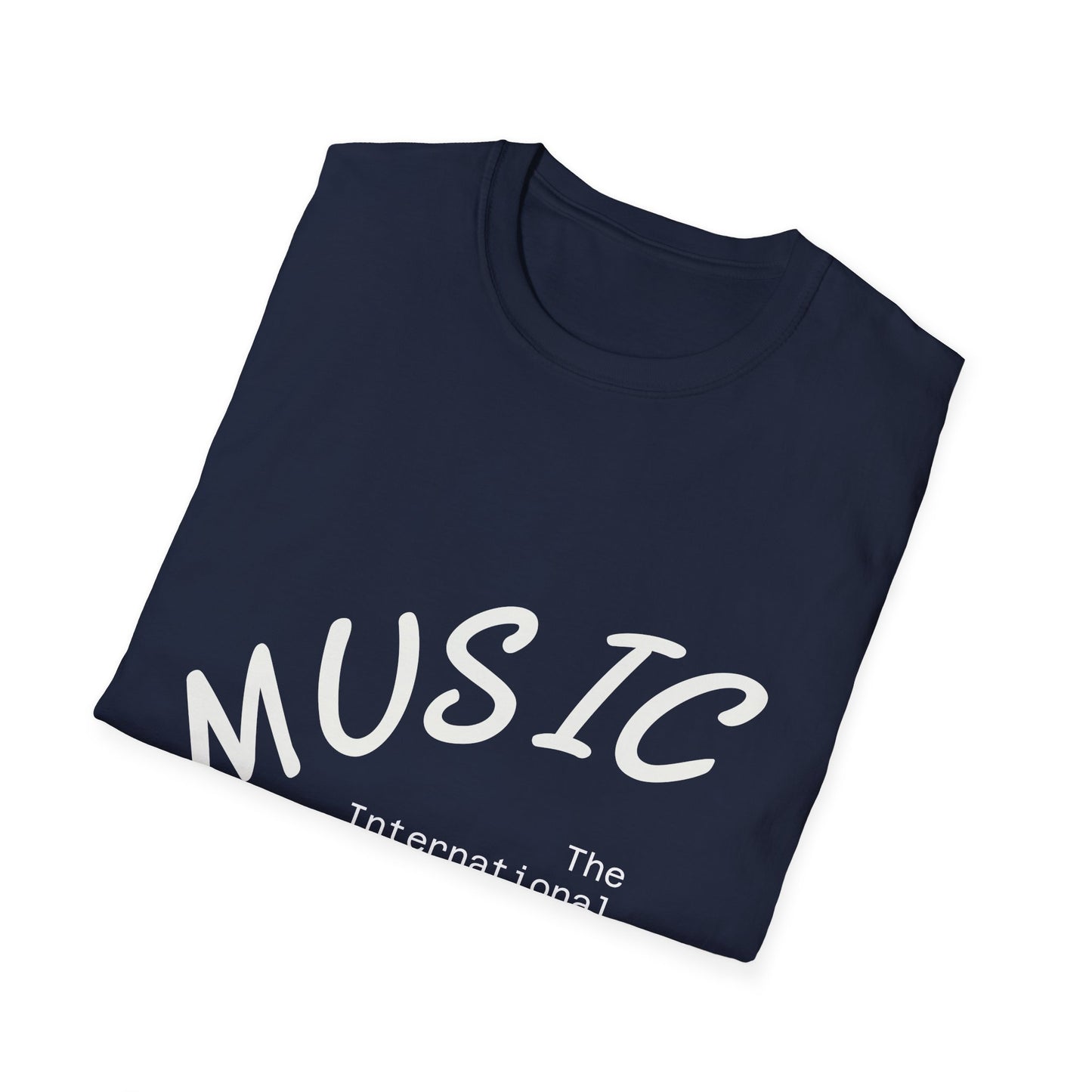 Music T-Shirt — "Music: The International Language" Minimal Note Tee