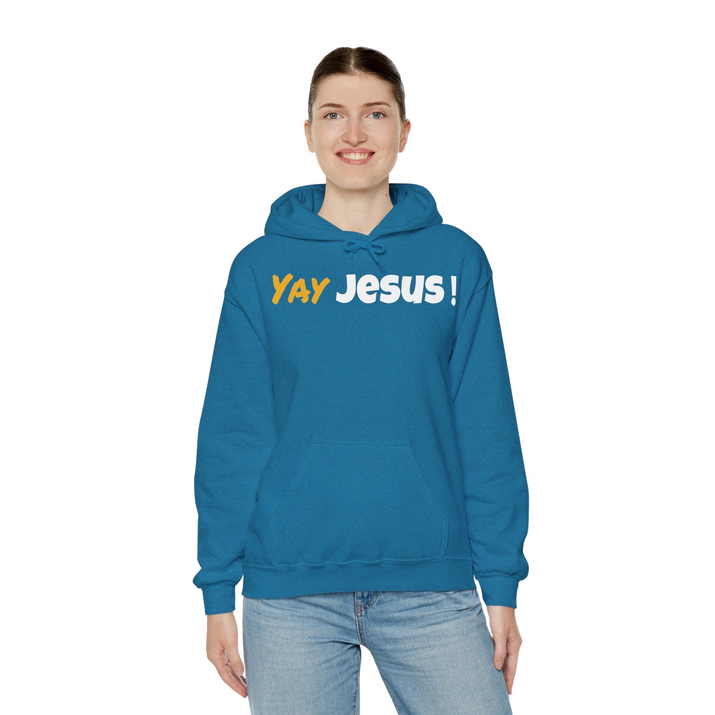 Yay Jesus Hoodie Gift, Christian Sweatshirt, Religious Shirt, Unisex Hooded Pullover, Religious Clothing