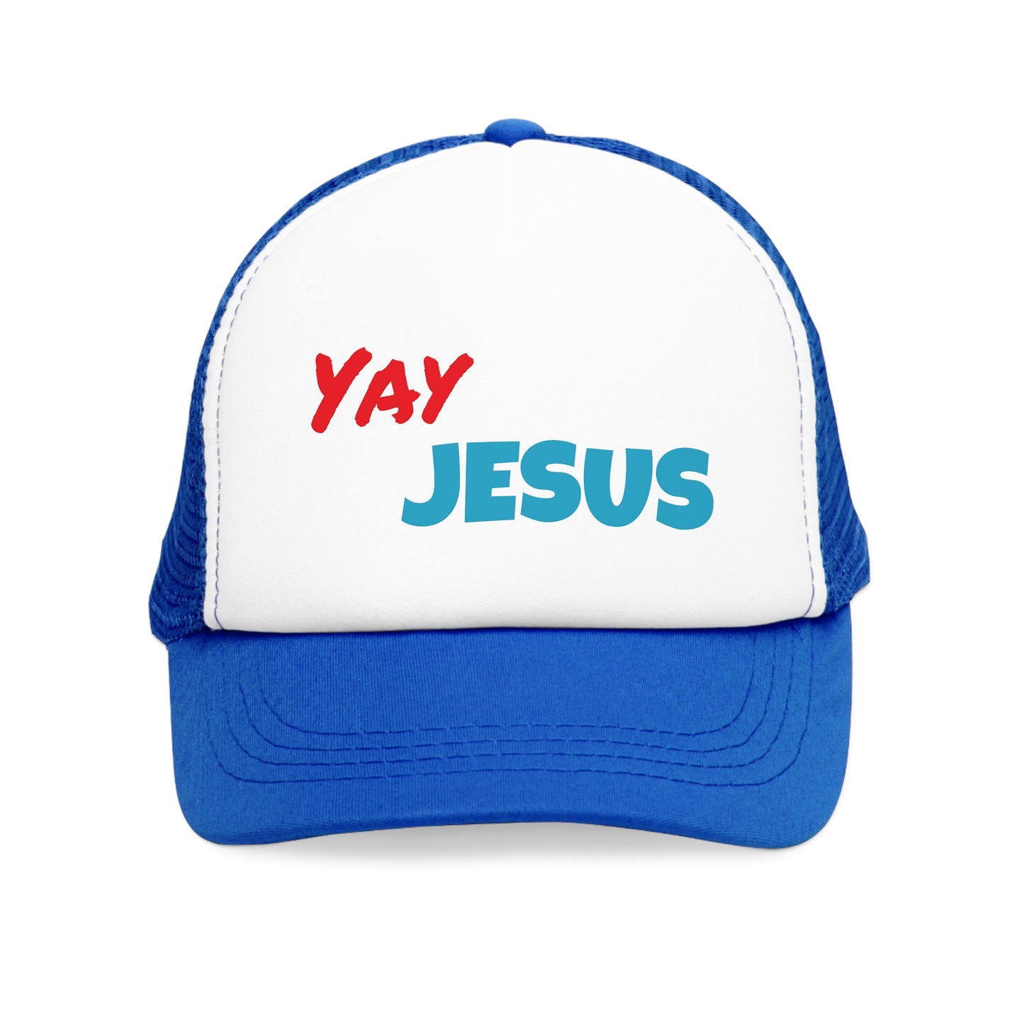 Yay Jesus Mesh Cap, Christian Baseball Hat, Religious Embroidered Cap, Yay Jesus Trucker Hat, Faith Snapback, Gospel Dad Cap