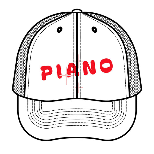Retro 'Piano' Cross Hat — Vintage Music Snapback Cap