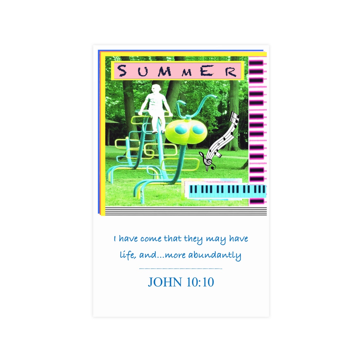 Summer Scripture Inspirational Christian Poster