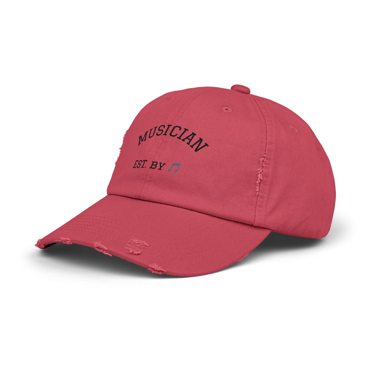 Musician Distressed Cap – 'MUSICIAN EST. BY ' Embroidered Vintage Baseball Hat