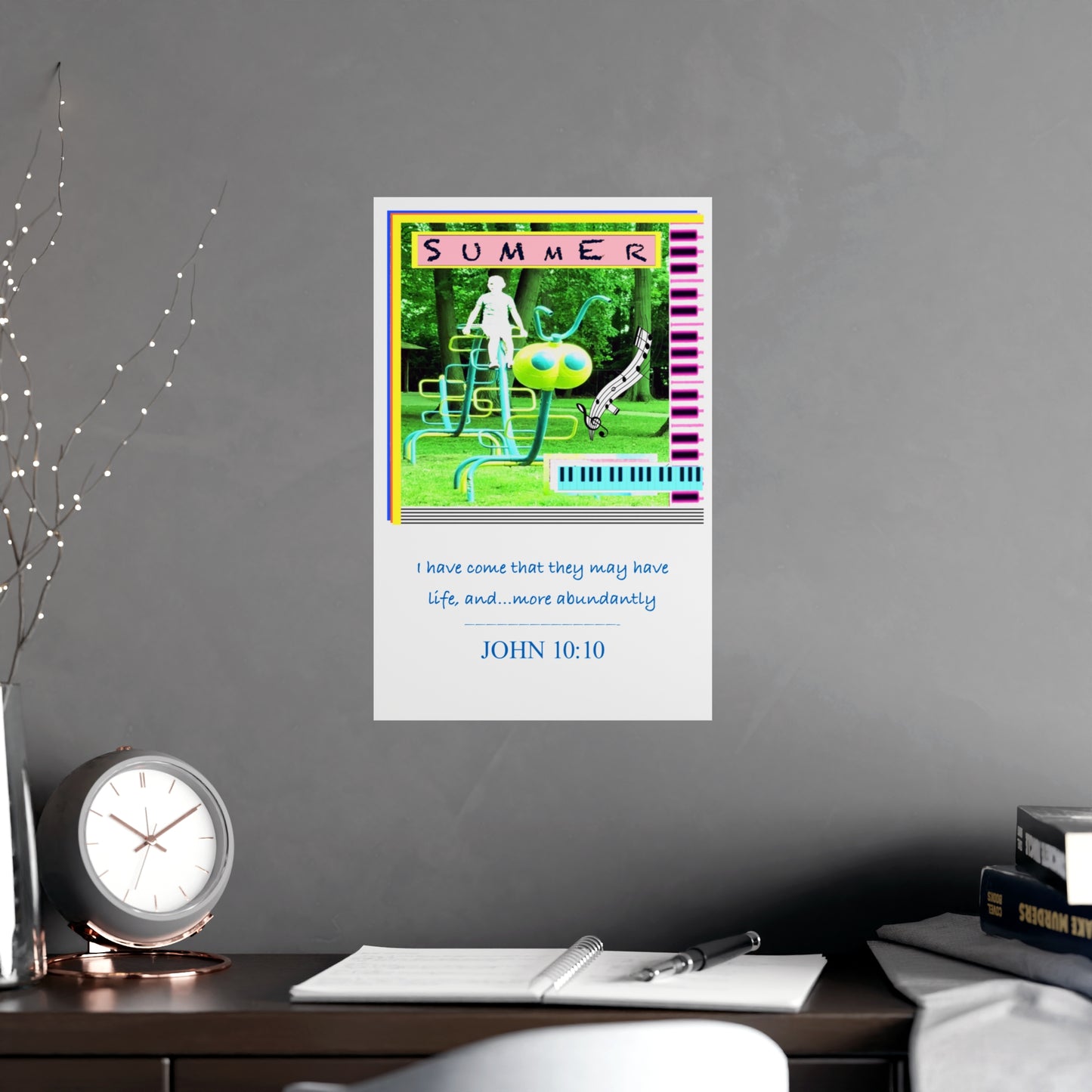 Summer Scripture Inspirational Christian Poster