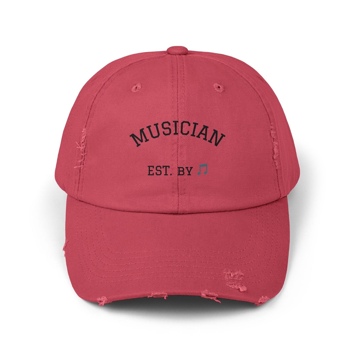 Musician Distressed Cap – 'MUSICIAN EST. BY ' Embroidered Vintage Baseball Hat