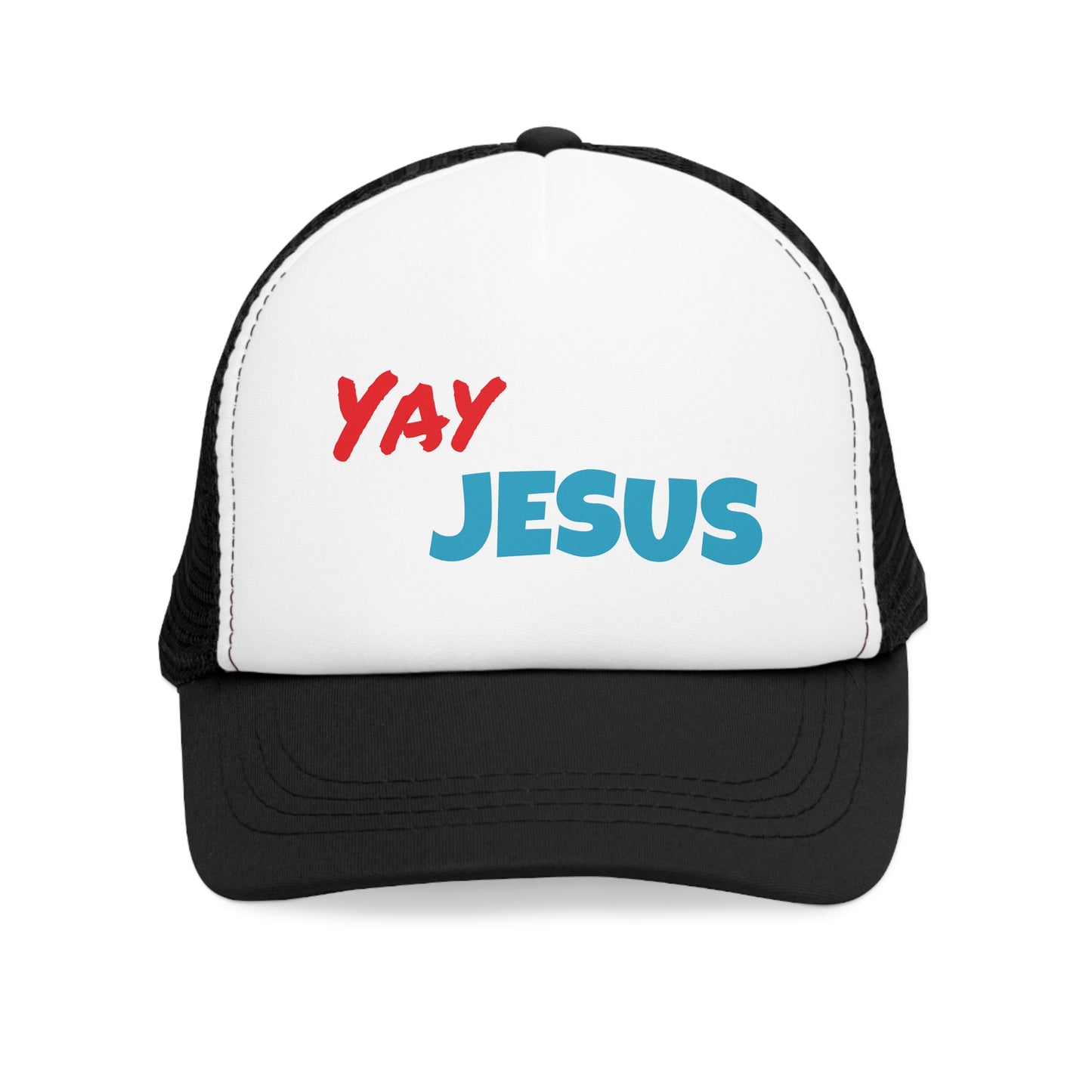 Yay Jesus Mesh Cap, Christian Baseball Hat, Religious Embroidered Cap, Yay Jesus Trucker Hat, Faith Snapback, Gospel Dad Cap