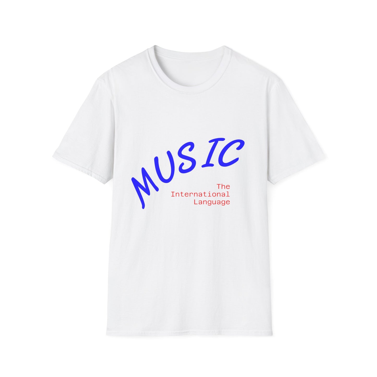 Music T-Shirt — "Music: The International Language" Minimal Note Tee