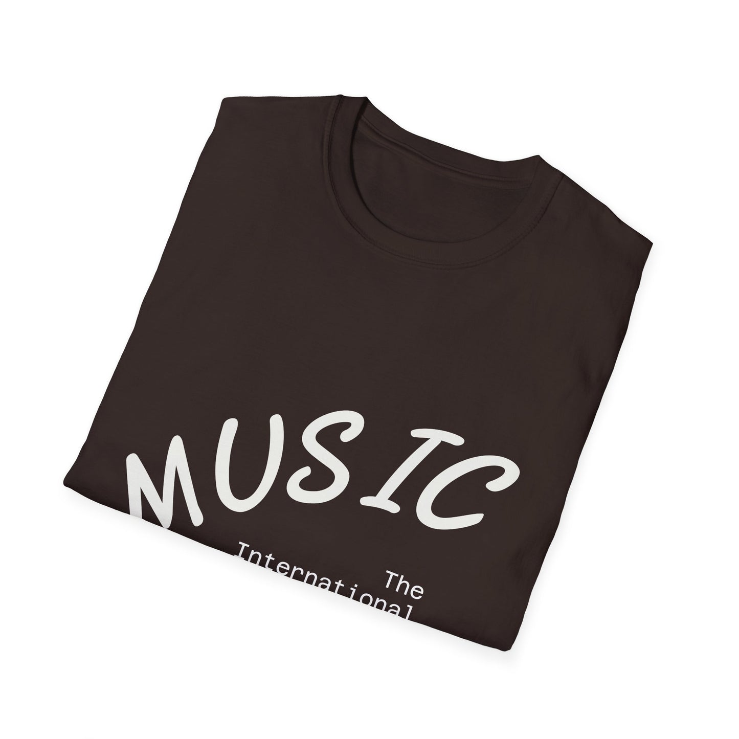 Music T-Shirt — "Music: The International Language" Minimal Note Tee