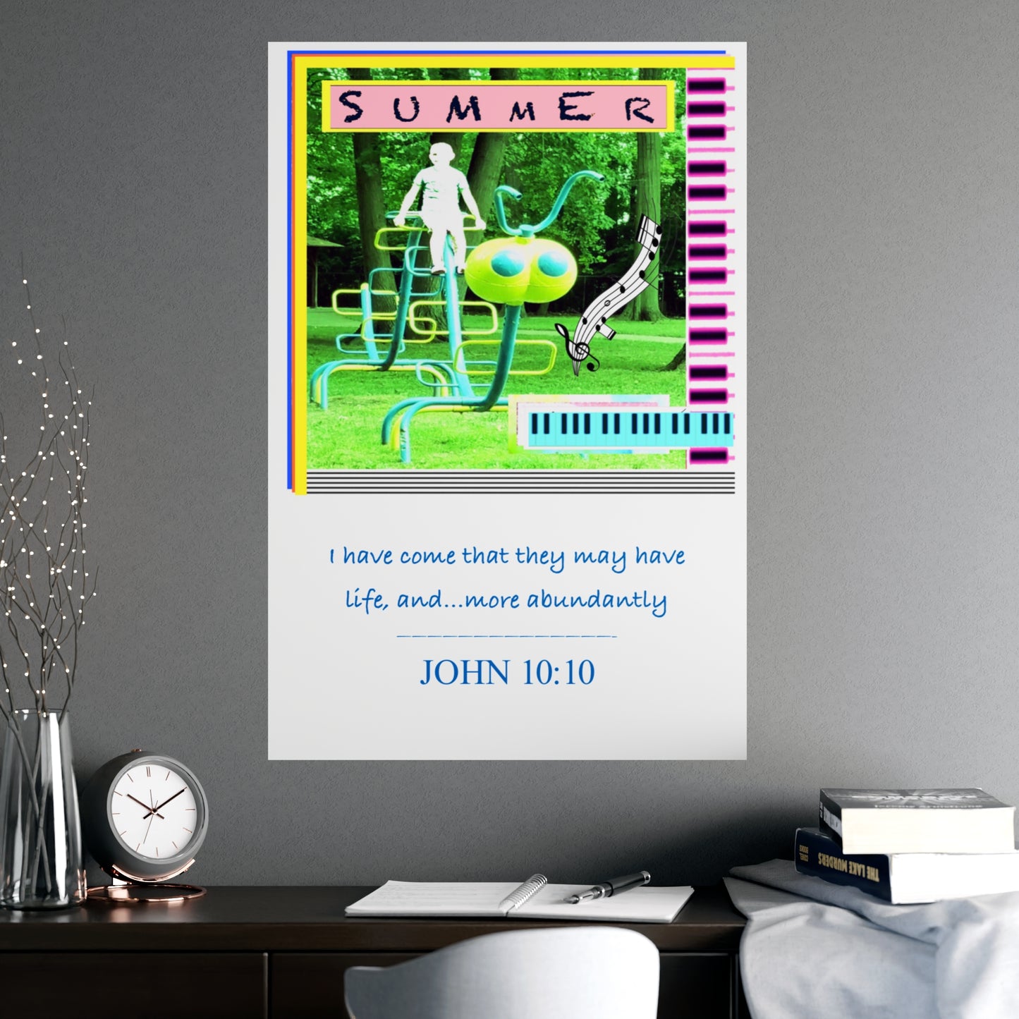 Summer Scripture Inspirational Christian Poster