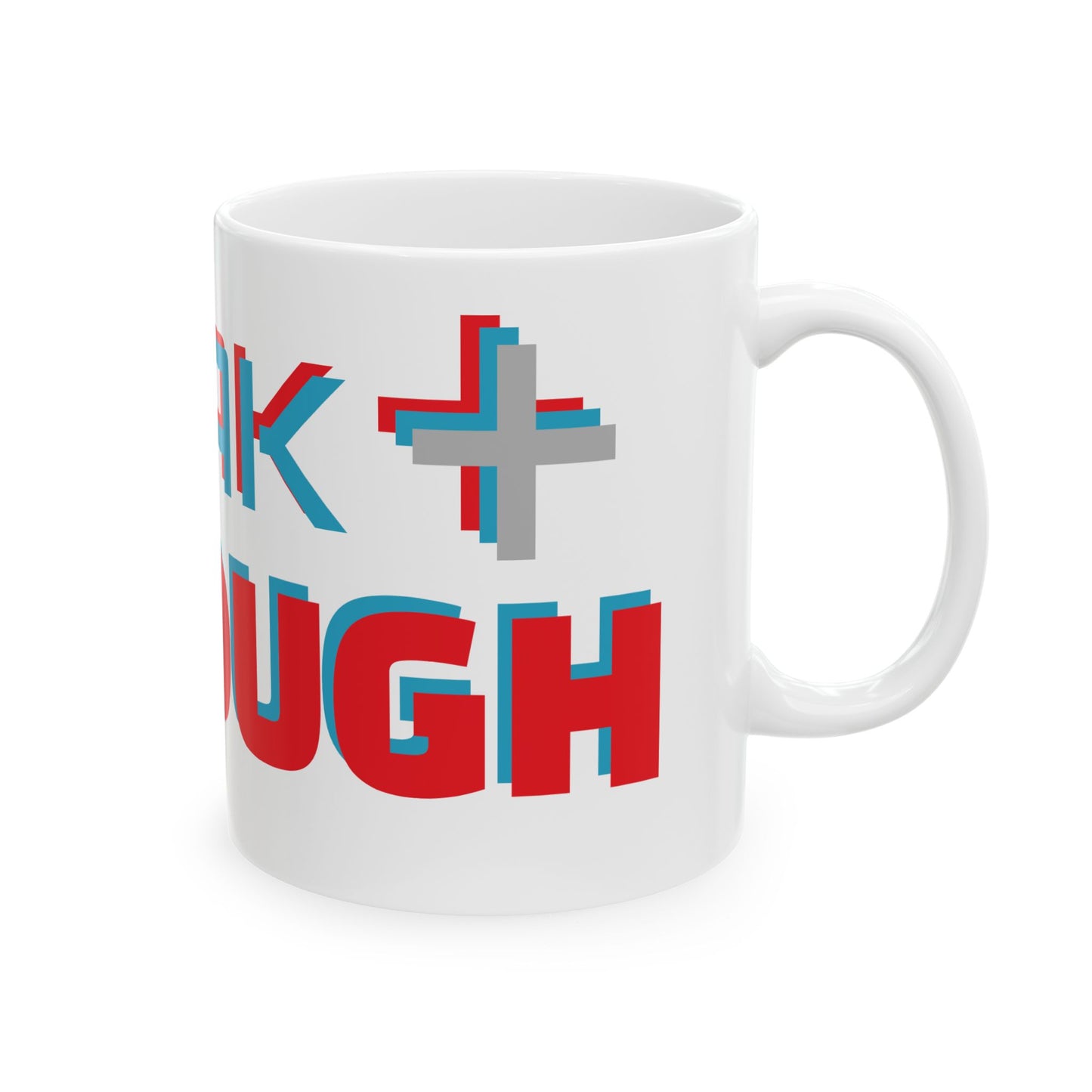 Breakthrough Inspirational Ceramic Coffee Mug, Motivational Tea Cup, Encouraging Hot Cocoa Mug, Positive Quote Drinkware, Empowering Morning