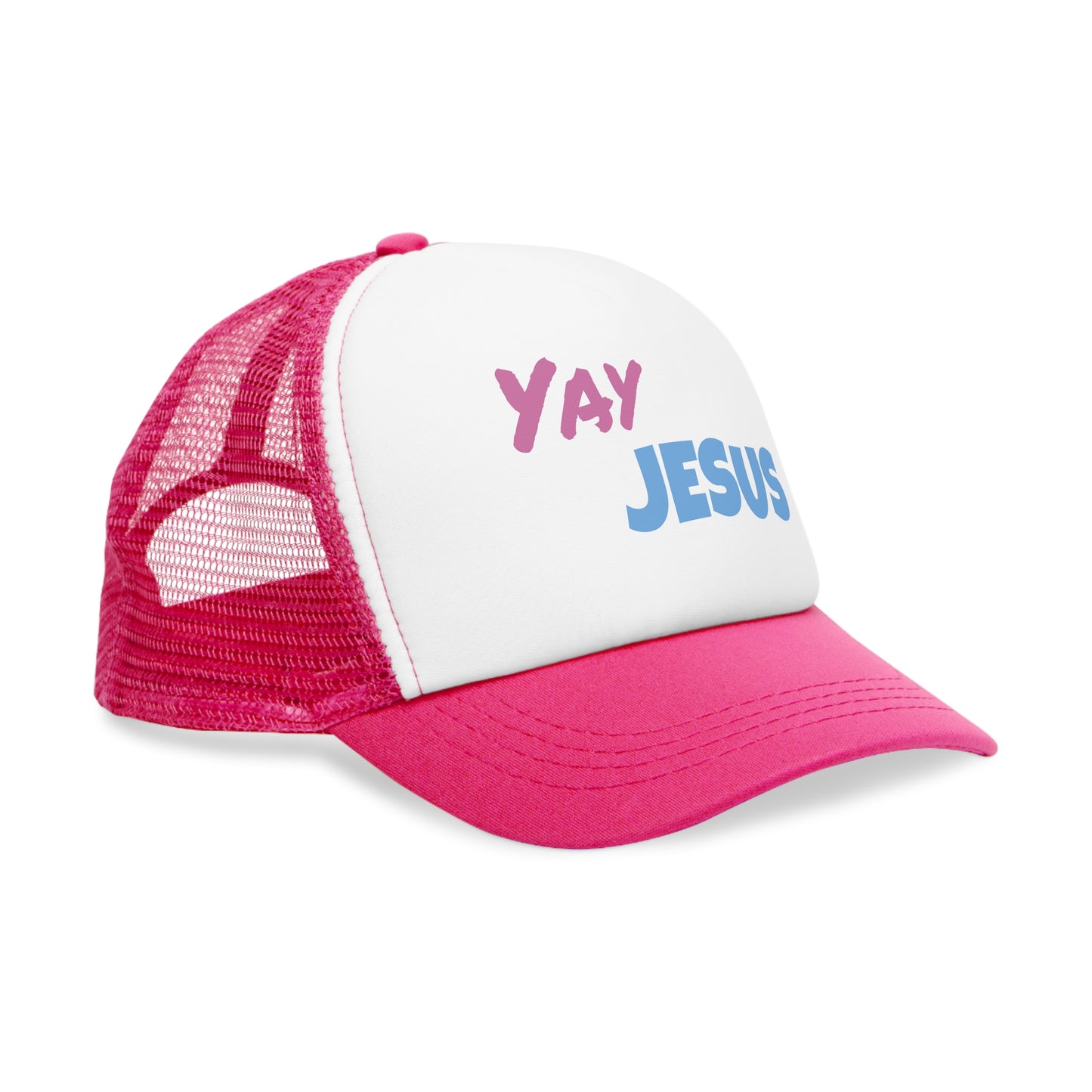Yay Jesus Mesh Cap, Christian Baseball Hat, Religious Embroidered Cap, Yay Jesus Trucker Hat, Faith Snapback, Gospel Dad Cap