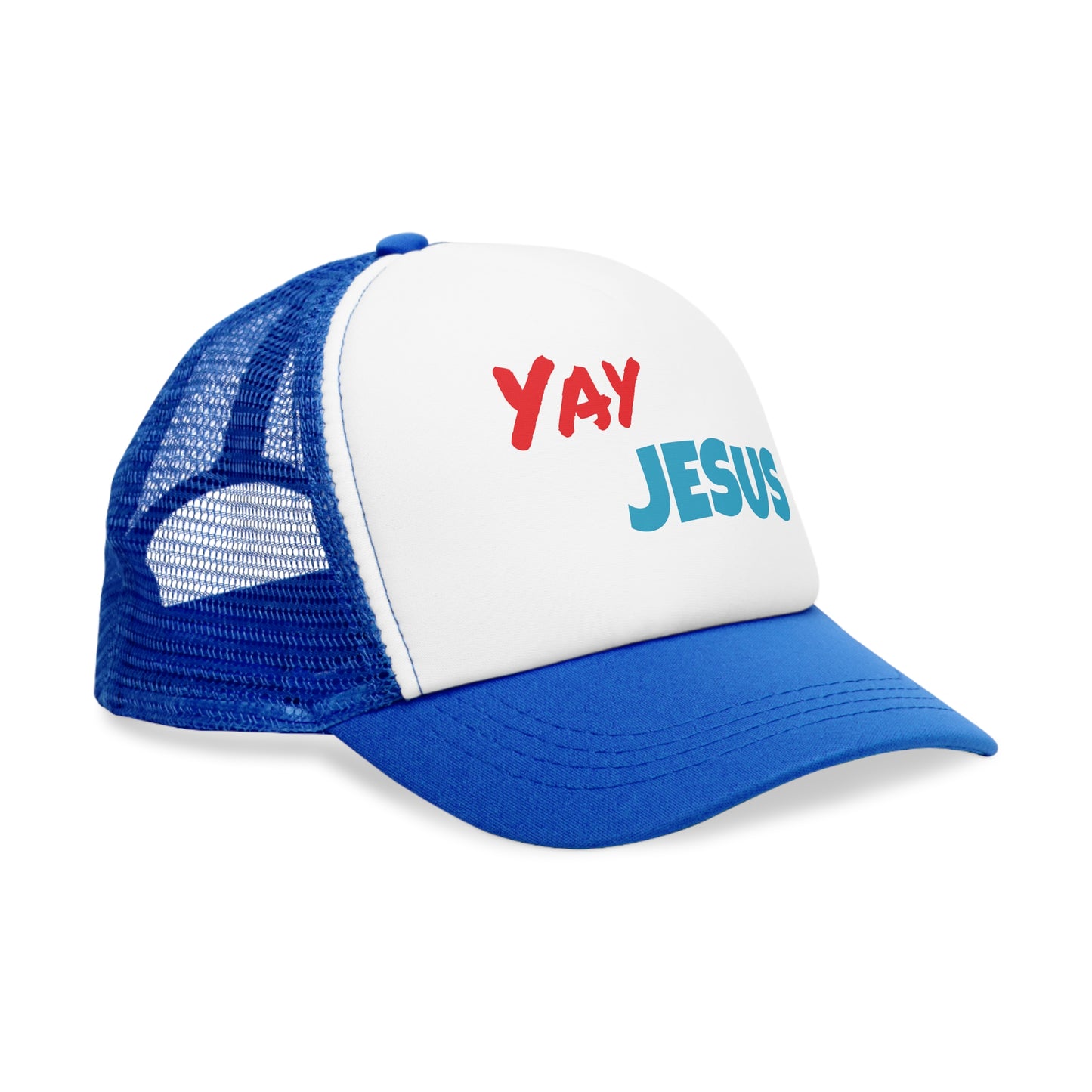 Yay Jesus Mesh Cap, Christian Baseball Hat, Religious Embroidered Cap, Yay Jesus Trucker Hat, Faith Snapback, Gospel Dad Cap
