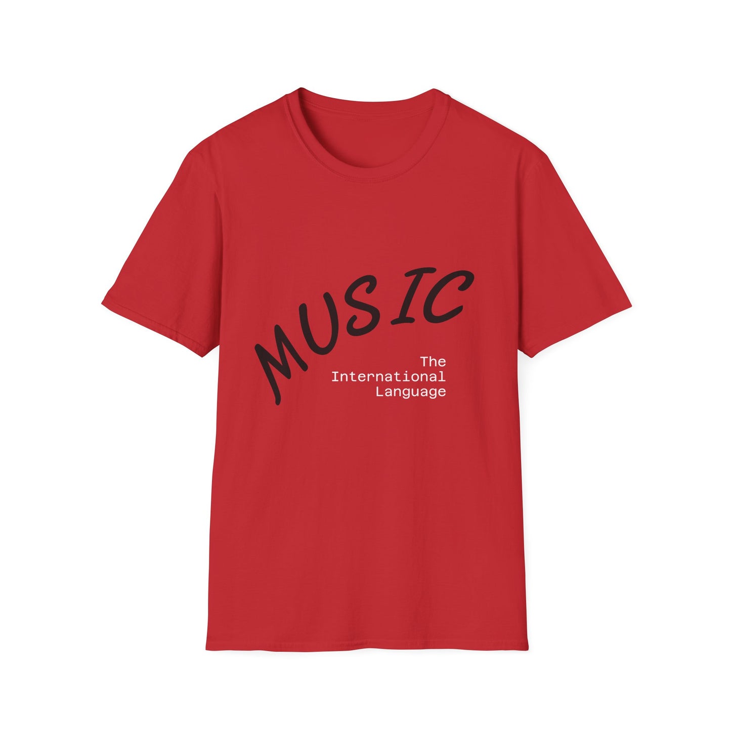 Music T-Shirt — "Music: The International Language" Minimal Note Tee
