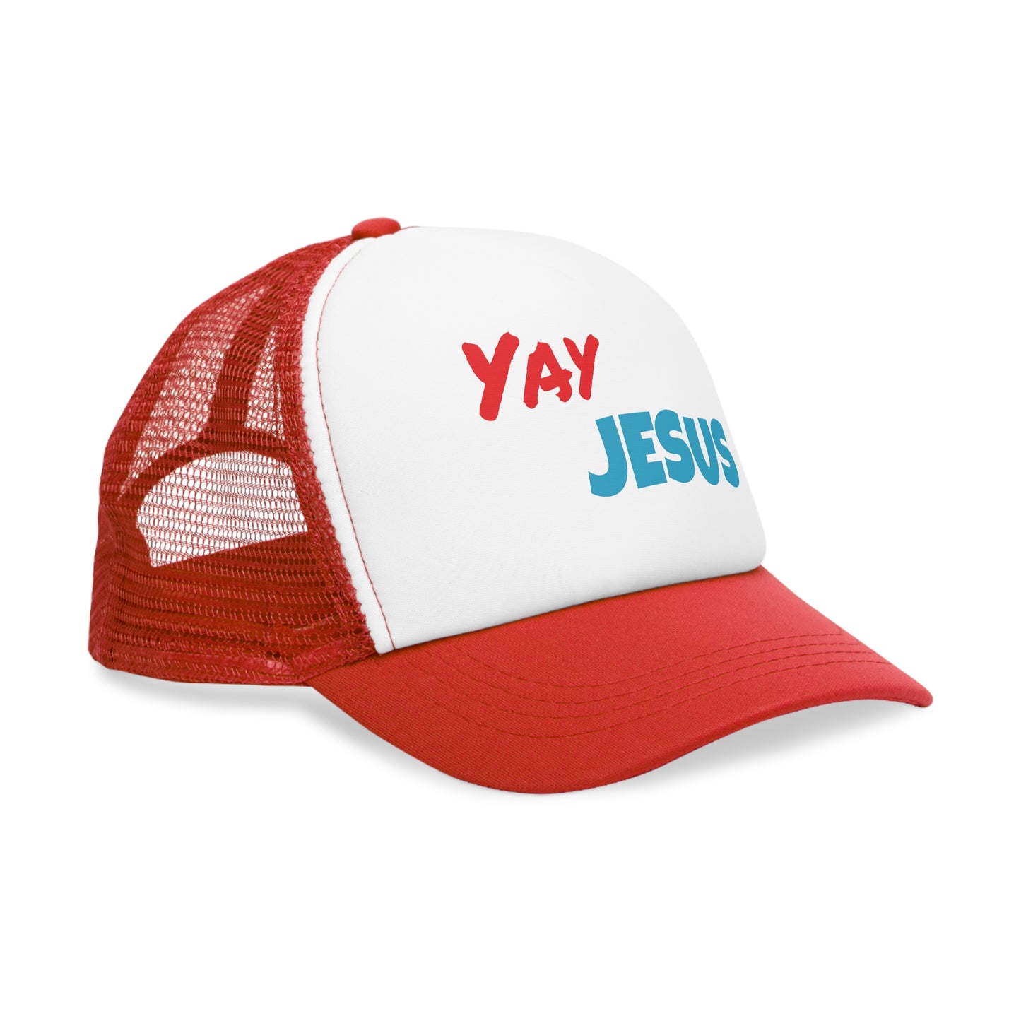 Yay Jesus Mesh Cap, Christian Baseball Hat, Religious Embroidered Cap, Yay Jesus Trucker Hat, Faith Snapback, Gospel Dad Cap