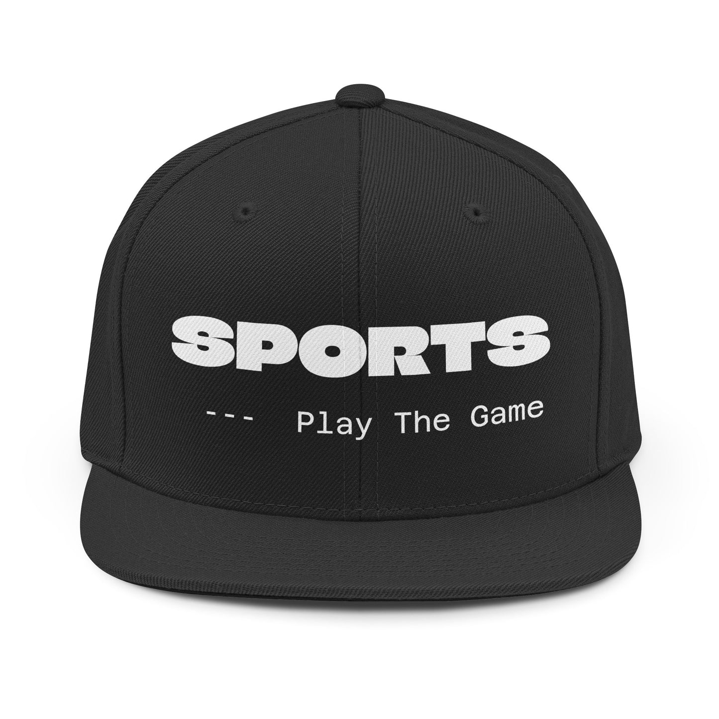 Sports Snapback Hat — "Play The Game" Retro Athletic Cap
