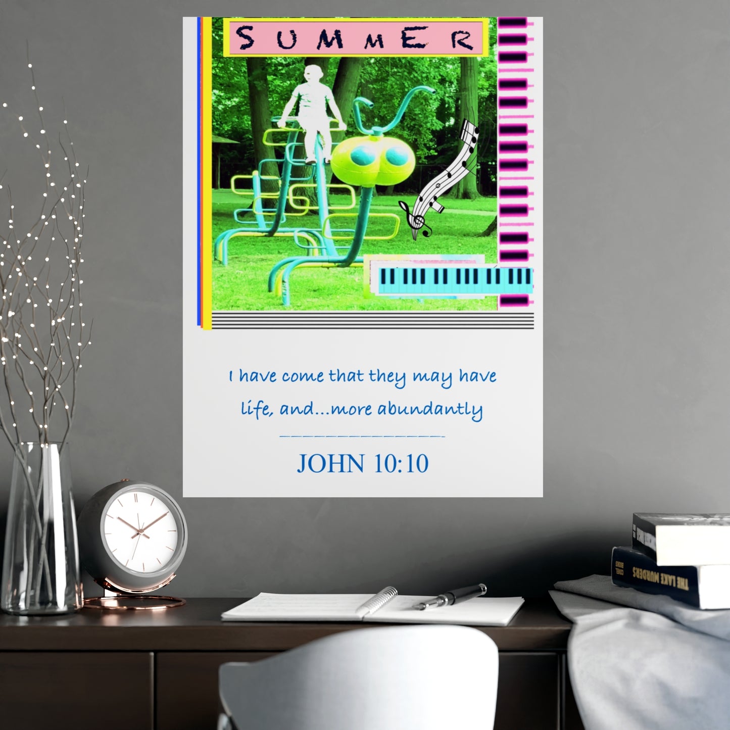 Summer Scripture Inspirational Christian Poster