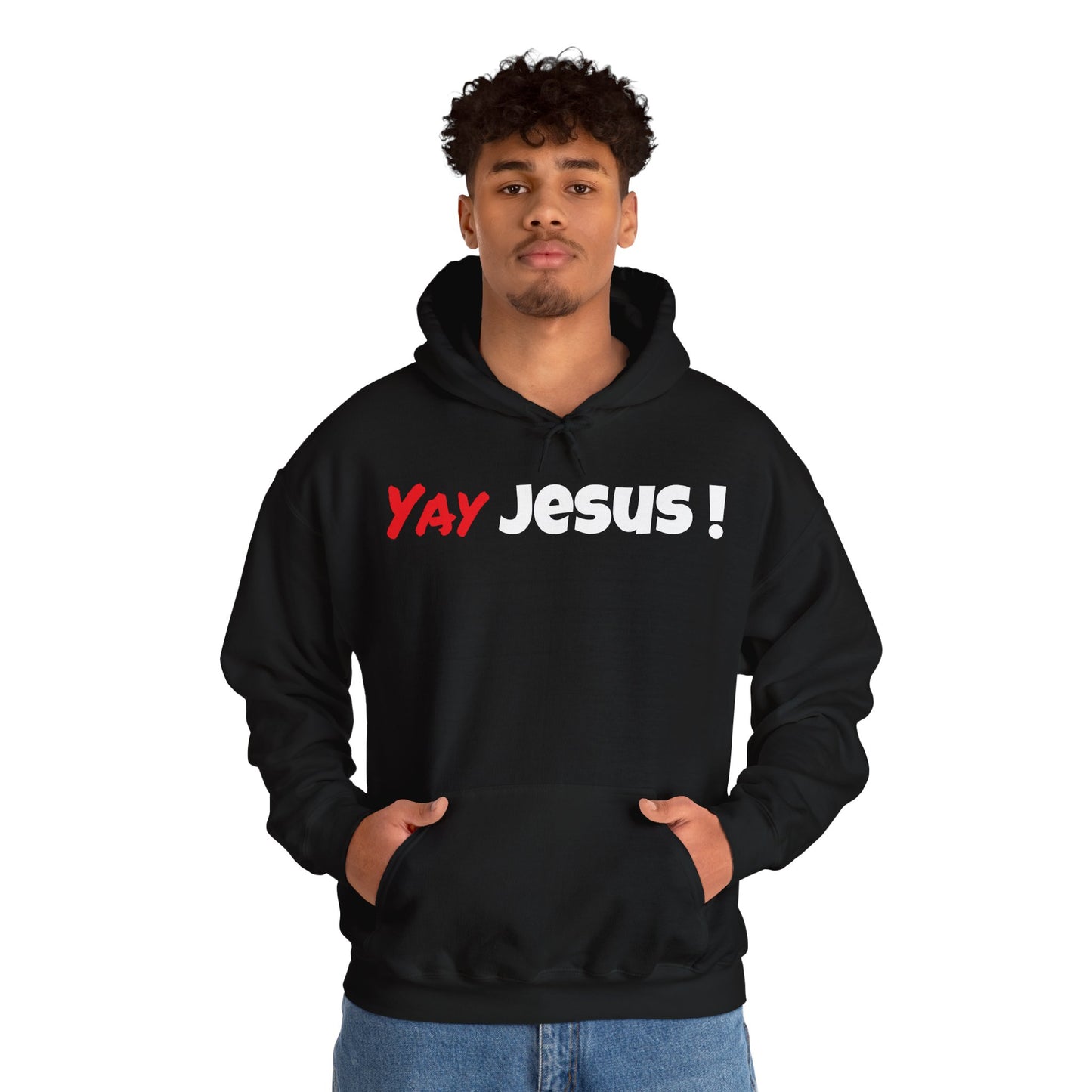 Yay Jesus Hoodie Gift, Christian Sweatshirt, Religious Shirt, Unisex Hooded Pullover, Religious Clothing