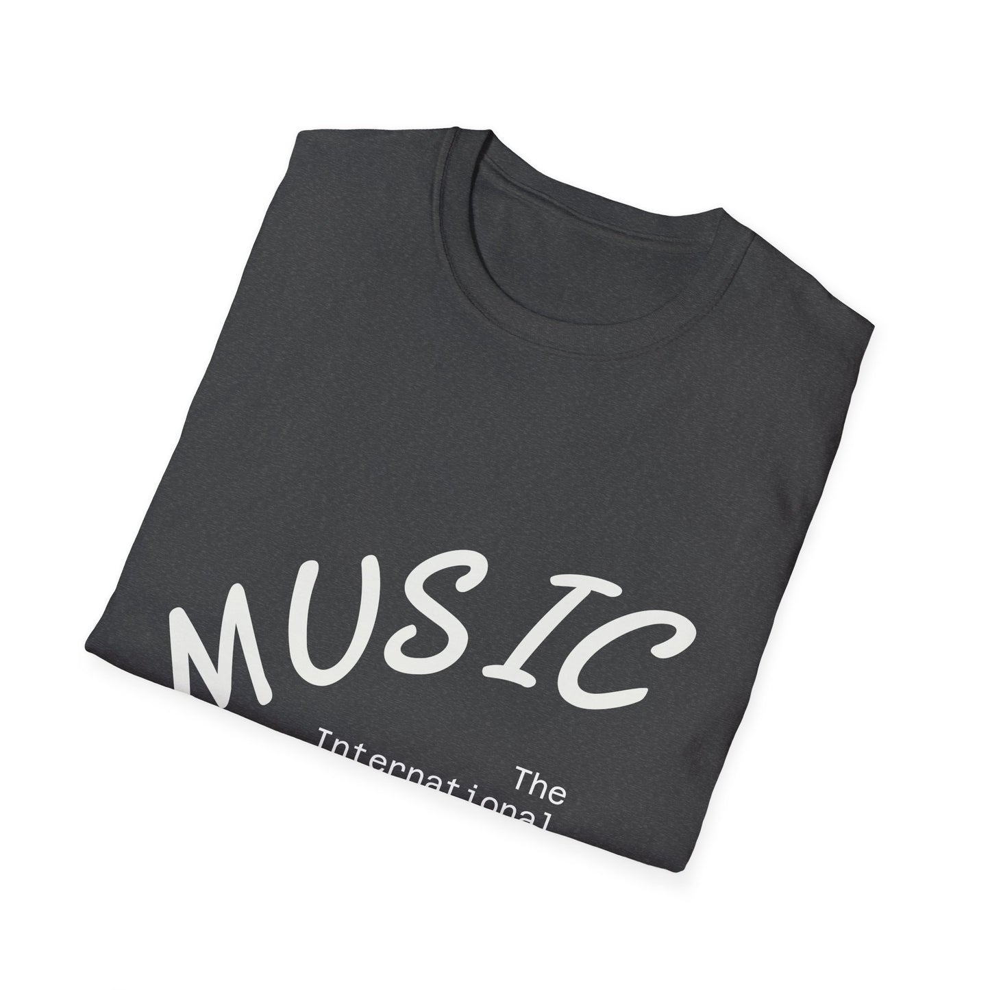 Music T-Shirt — "Music: The International Language" Minimal Note Tee
