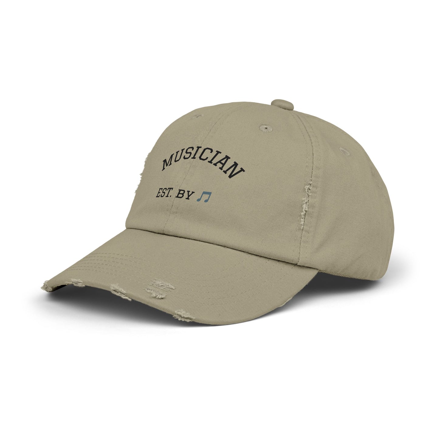 Musician Distressed Cap – 'MUSICIAN EST. BY ' Embroidered Vintage Baseball Hat