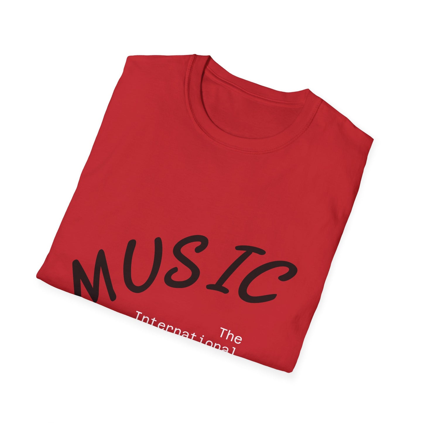 Music T-Shirt — "Music: The International Language" Minimal Note Tee