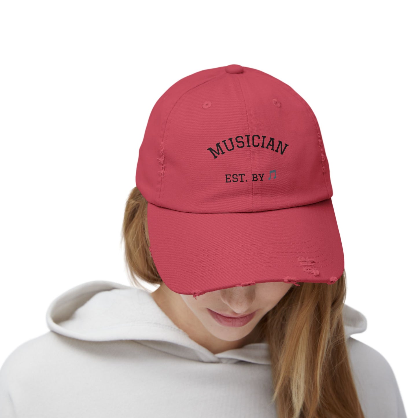 Musician Distressed Cap – 'MUSICIAN EST. BY ' Embroidered Vintage Baseball Hat