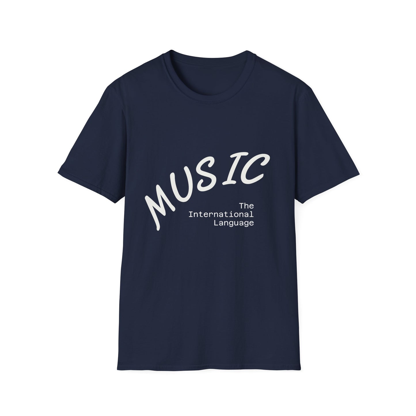 Music T-Shirt — "Music: The International Language" Minimal Note Tee
