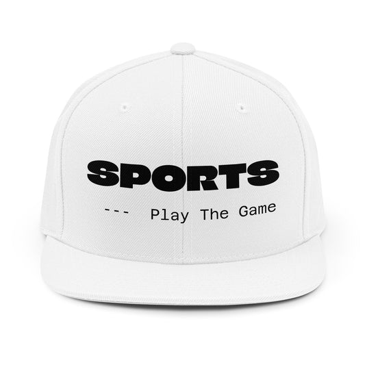 Sports Snapback Hat — "Play The Game" Retro Athletic Cap