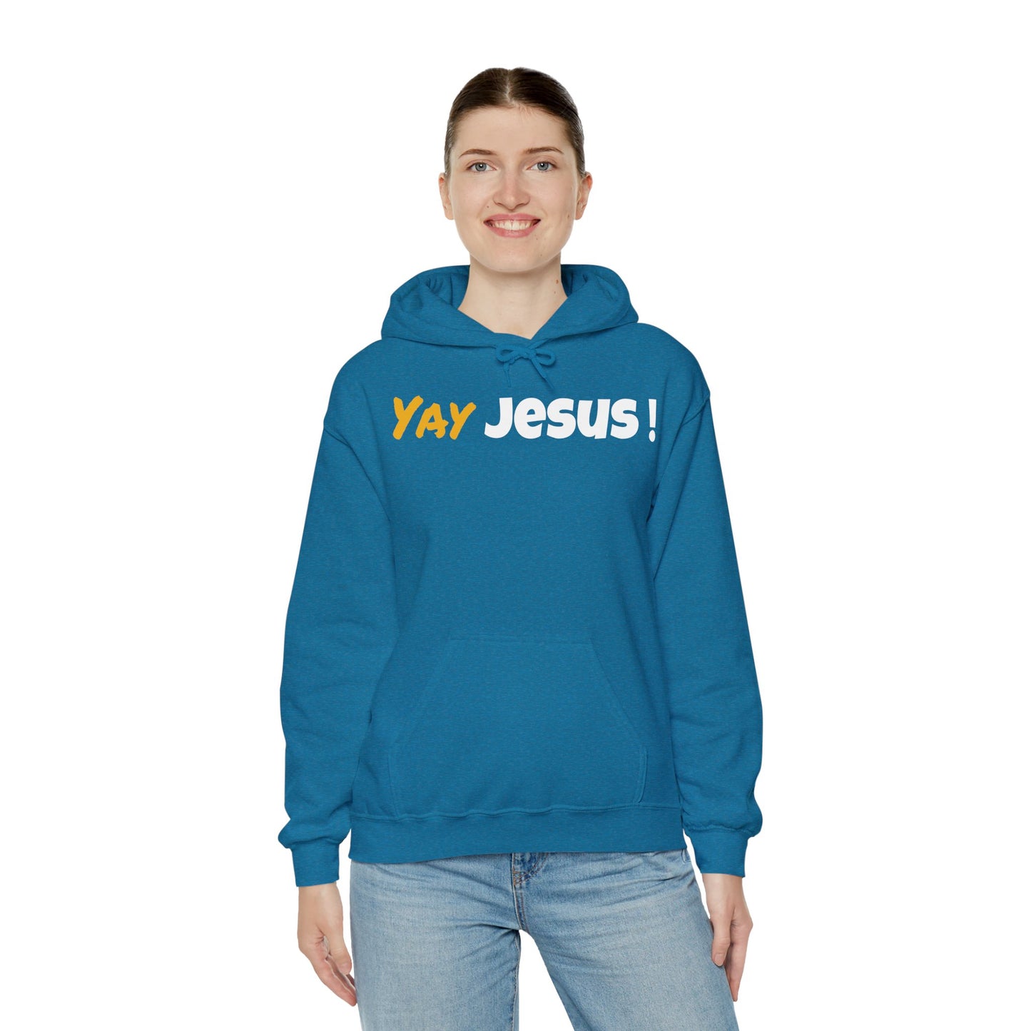 Yay Jesus Hoodie Gift, Christian Sweatshirt, Religious Shirt, Unisex Hooded Pullover, Religious Clothing