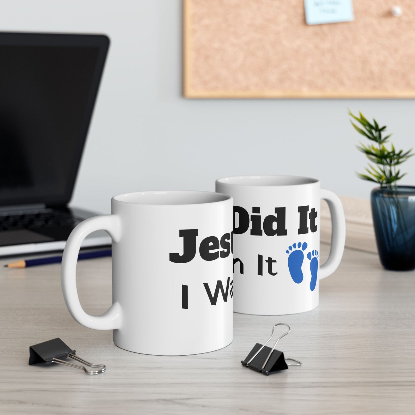 JESUS DID IT Religious Ceramic Mug, Christian Coffee Cup, Jesus Did It Drinkware, Faithful Tea Mug, Inspirational Cup, Christian Gift